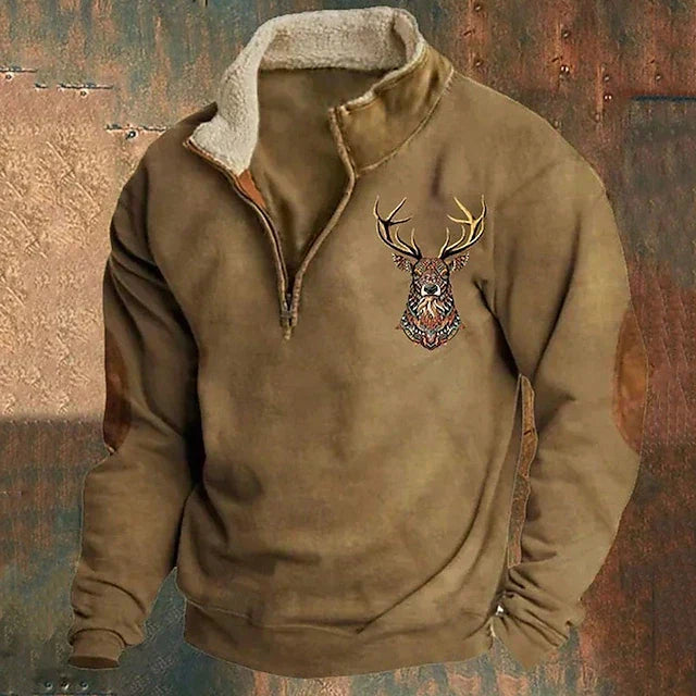 Magnus | Fleece-Lined V-Neck Pullover