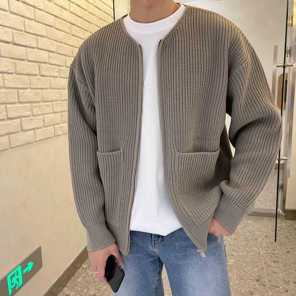 Adrian | Zip-Up Knit Cardigan with Side Pockets