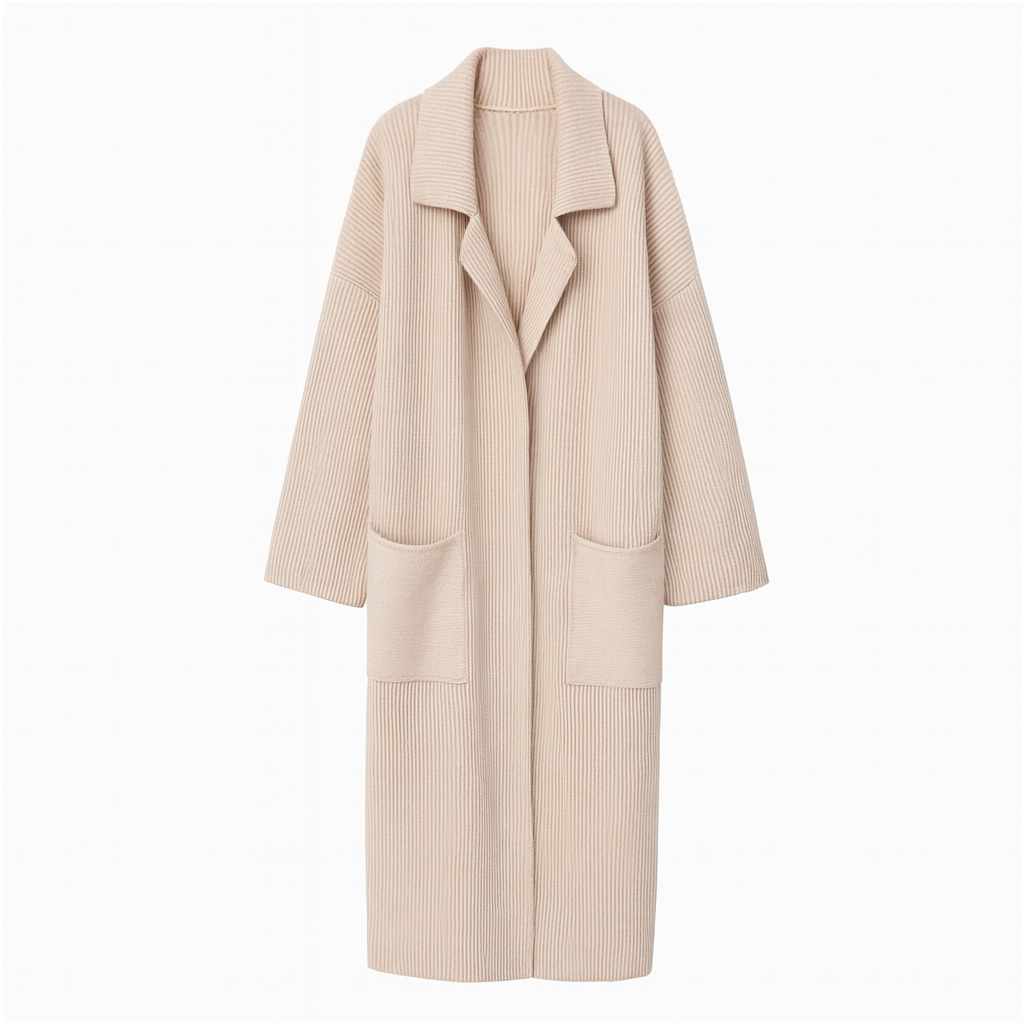 Ariana | Elegant Knitted Long Coat for Women