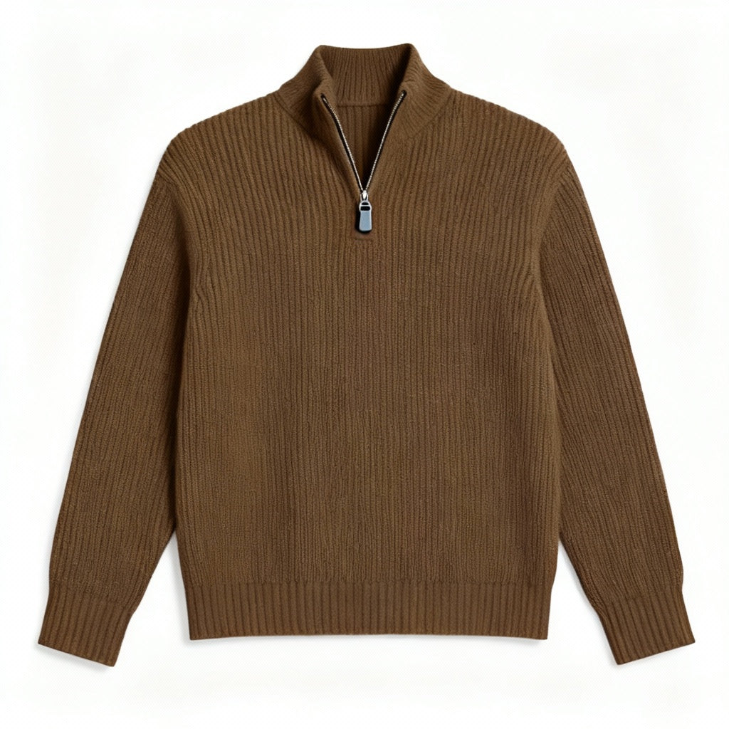 Sandro | Zip Neck Sweater for Men Timeless Comfort and Modern Cold Weather Style