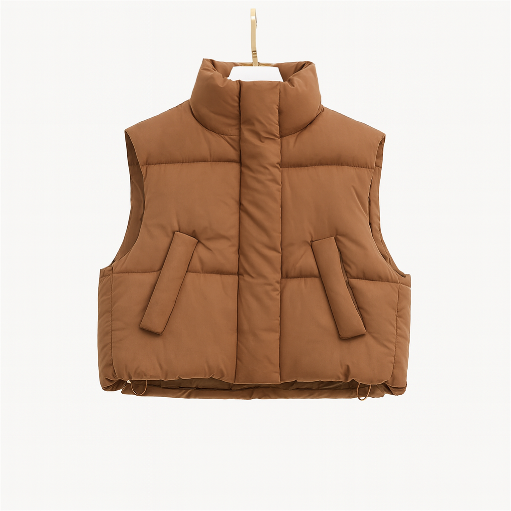 Anya | Modern Cropped Windproof Jacket Vest for Everyday Versatility