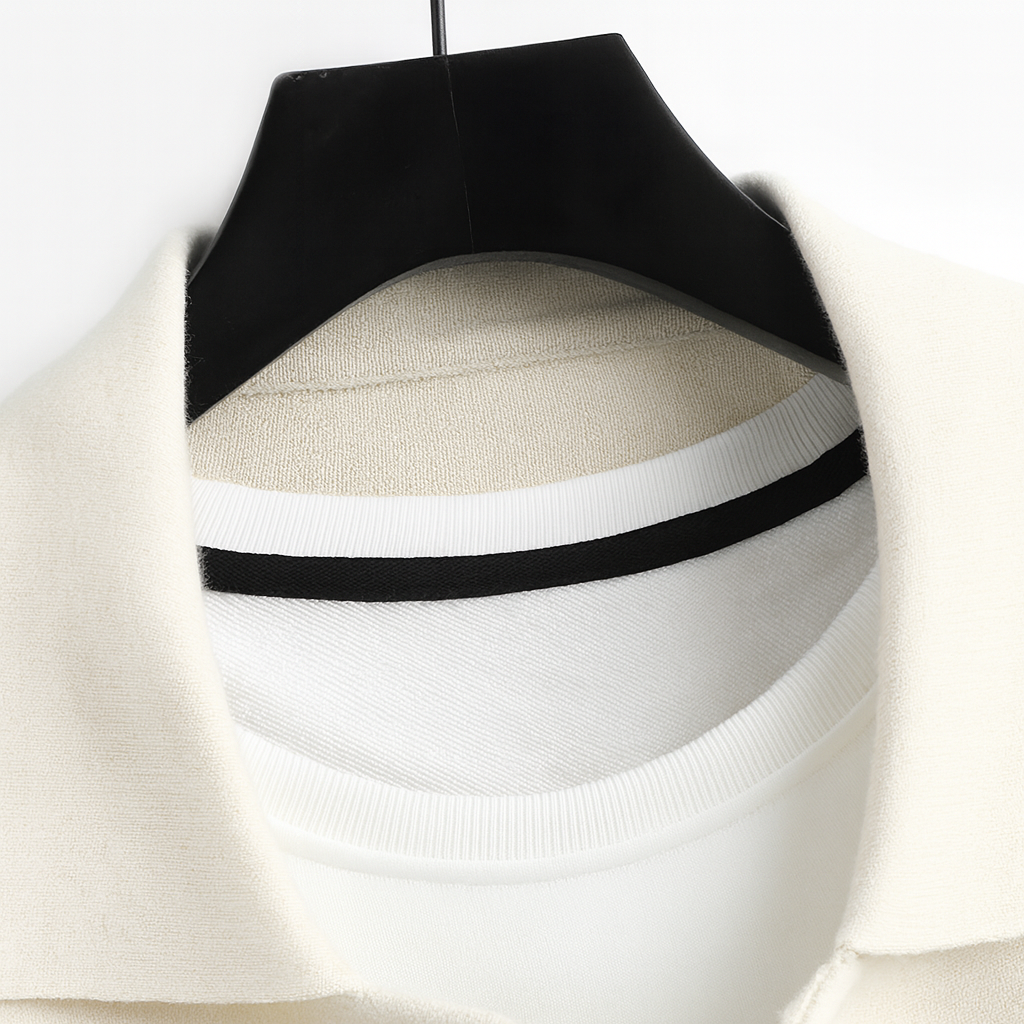 Andrei | Color Stripes Knitted Cardigan Artisanal Comfort with Visual Depth