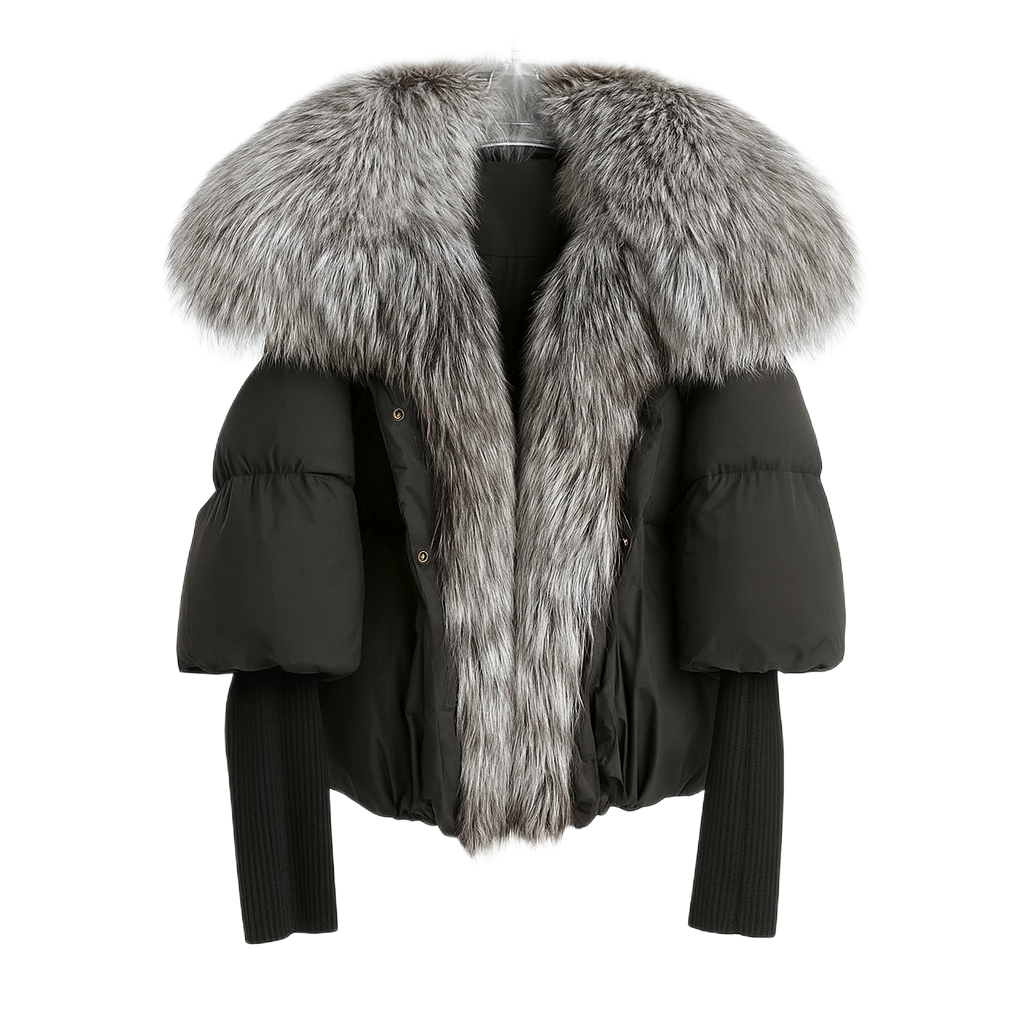 Aurora | Down Fur Puffer Jacket — Luxe Warmth Meets Winter Chic