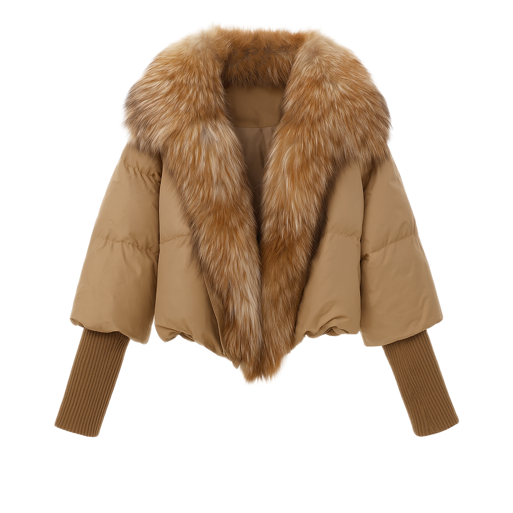 Aurora | Down Fur Puffer Jacket — Luxe Warmth Meets Winter Chic