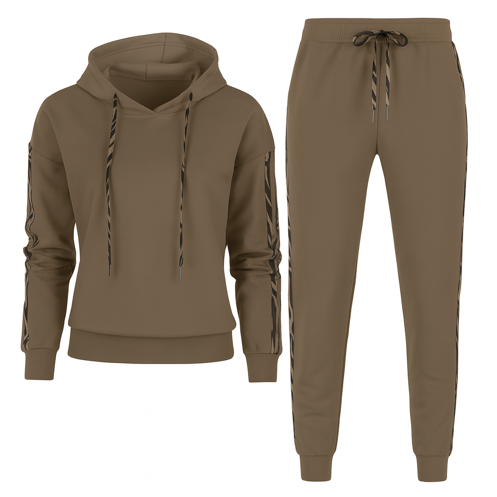 Alaina | Women Two-Piece Tracksuit Casual Elegance Stripped