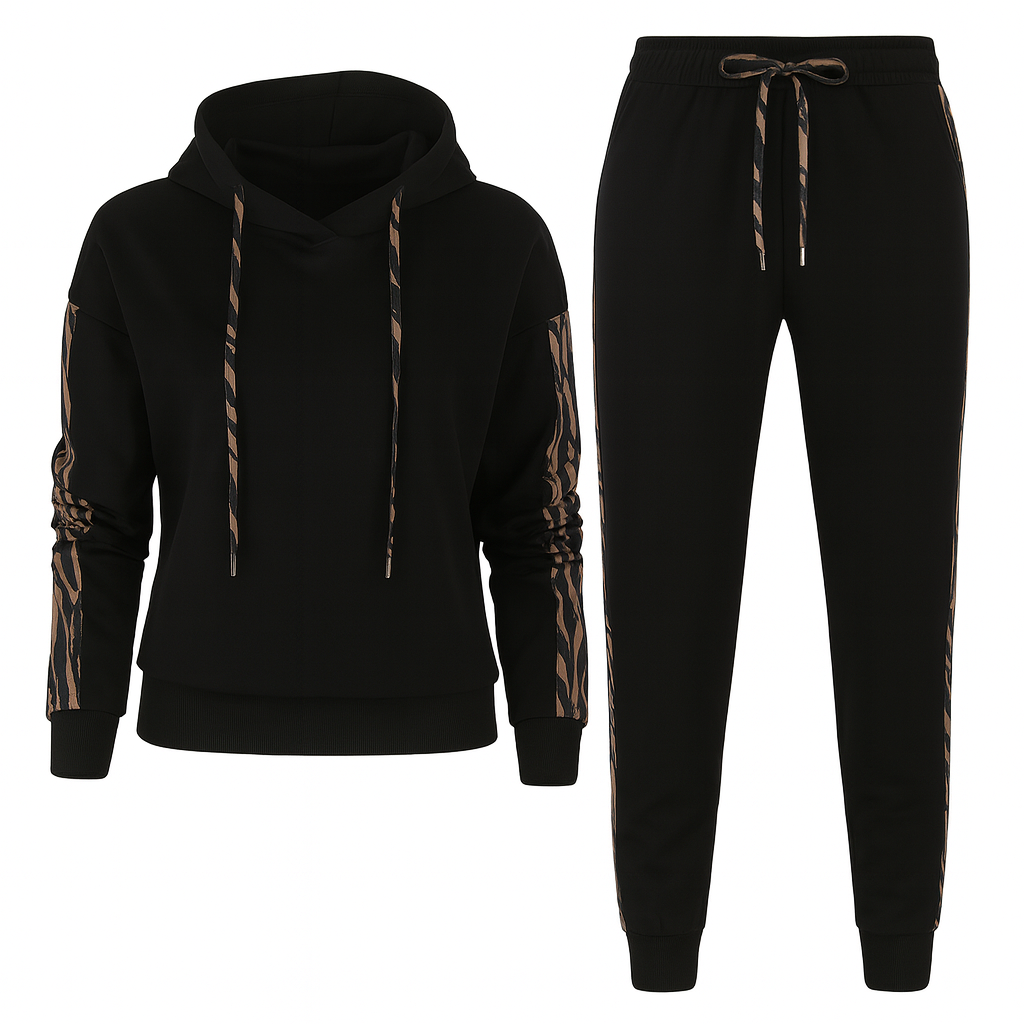 Alaina | Women Two-Piece Tracksuit Casual Elegance Stripped