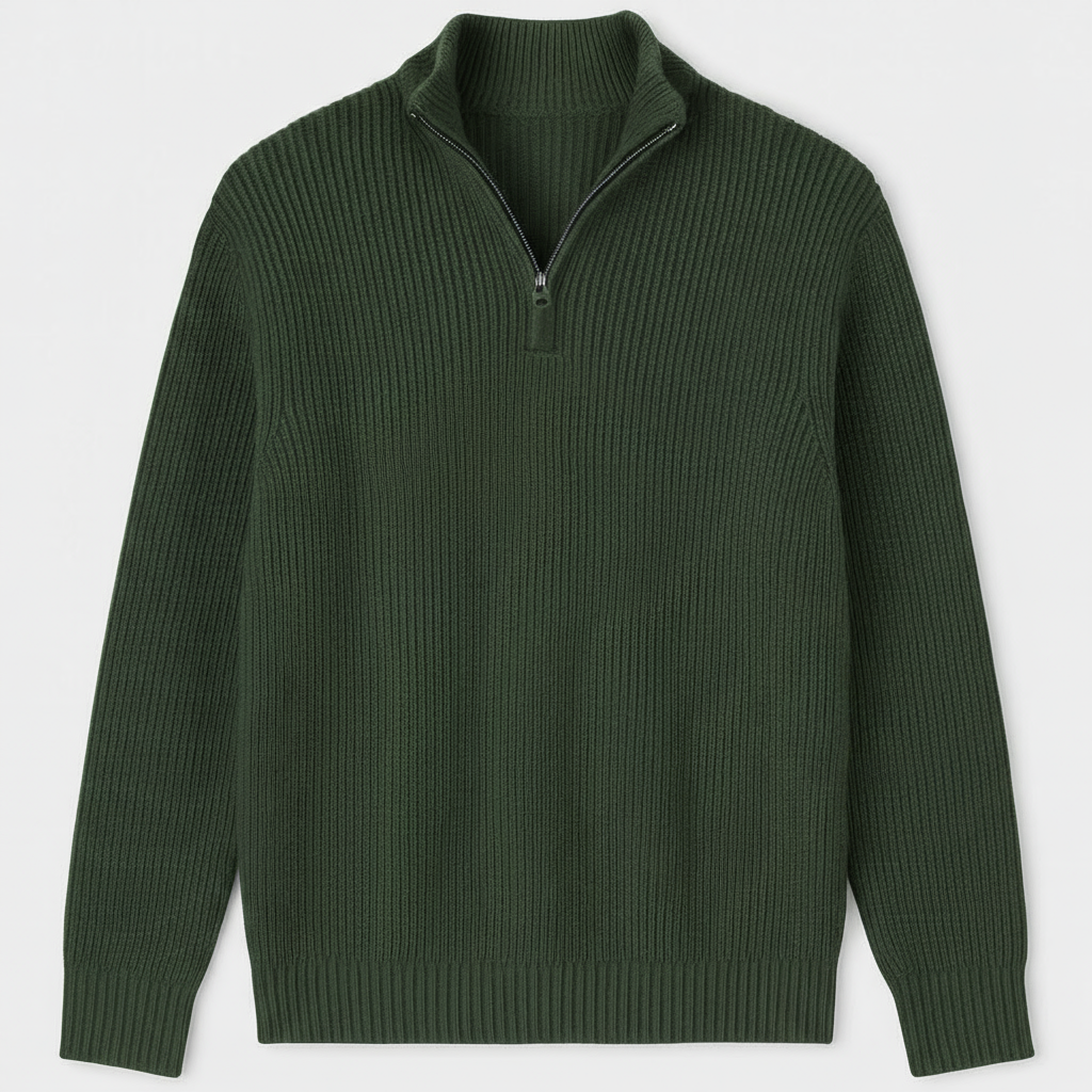 Sandro | Zip Neck Sweater for Men Timeless Comfort and Modern Cold Weather Style
