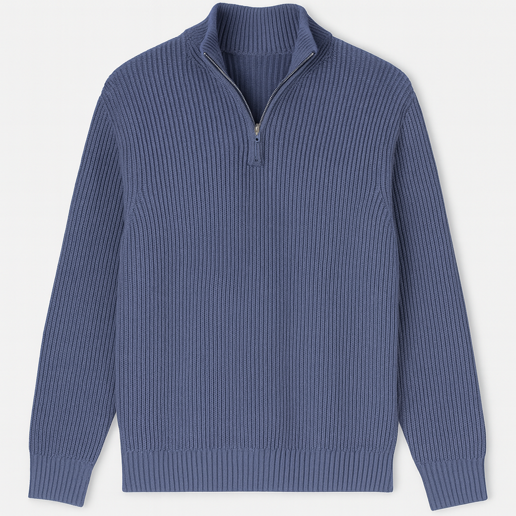 Sandro | Zip Neck Sweater for Men Timeless Comfort and Modern Cold Weather Style