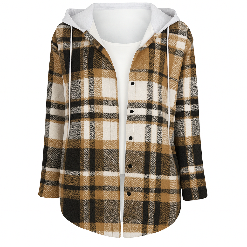 Callista | Modern Plaid Hooded Jacket for Women