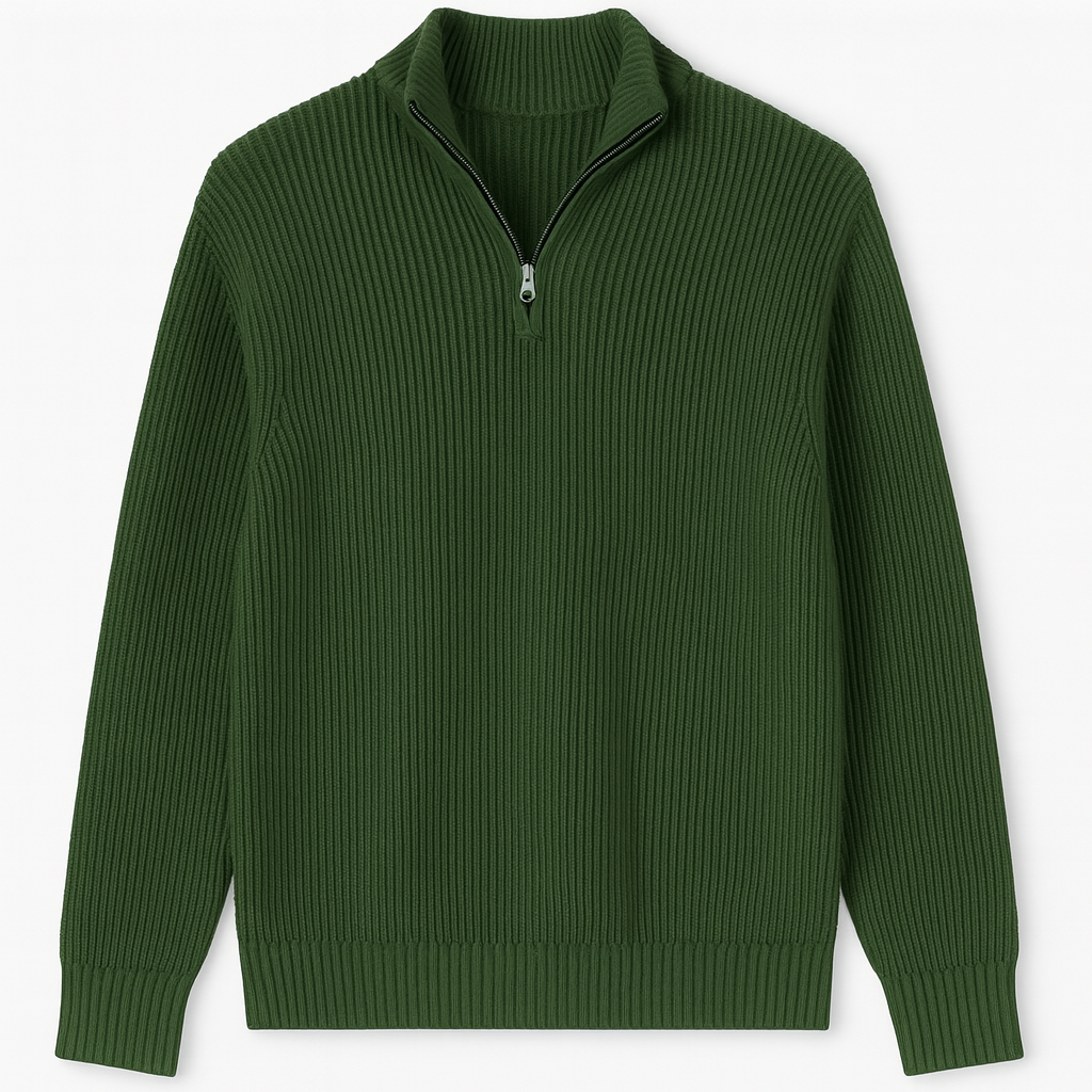 Sandro | Zip Neck Sweater for Men Timeless Comfort and Modern Cold Weather Style