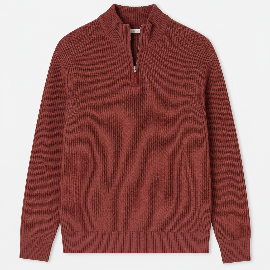Sandro | Zip Neck Sweater for Men Timeless Comfort and Modern Cold Weather Style