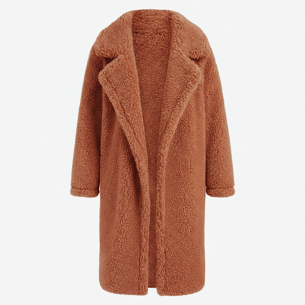 Isla | Trendy Warm Long Teddy Coat for Women