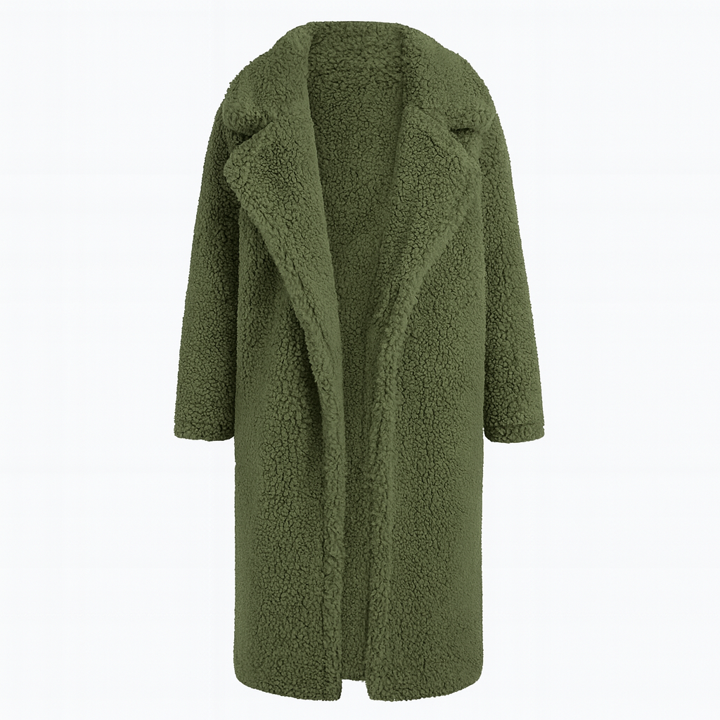 Isla | Trendy Warm Long Teddy Coat for Women