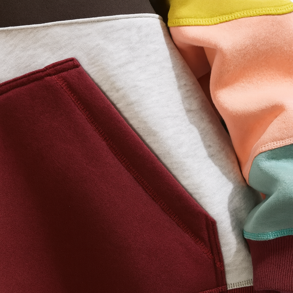 Kai | Oversized Cotton Hoodie with Patchwork Detail