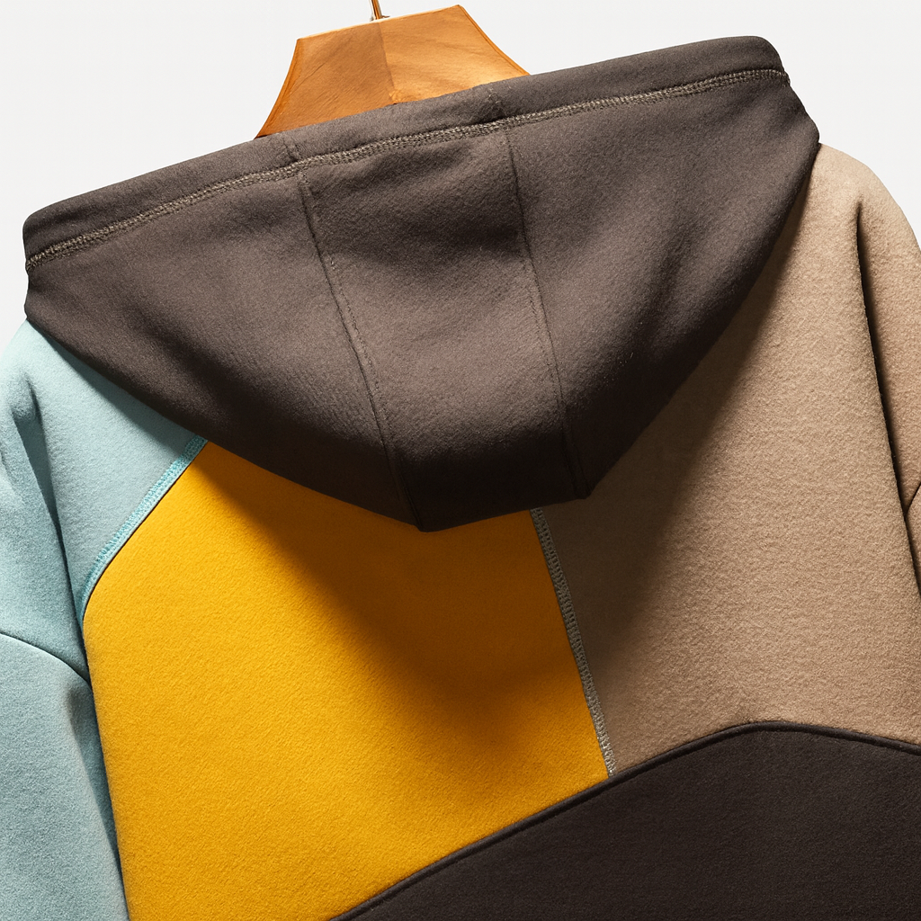 Kai | Oversized Cotton Hoodie with Patchwork Detail