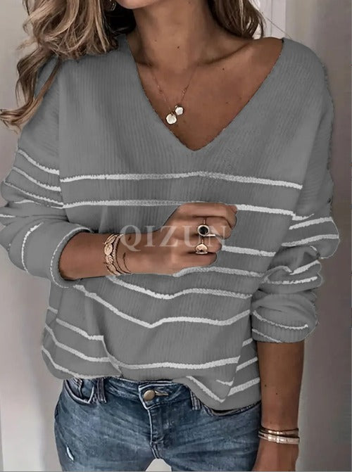 Alessia | Cozy Striped Knit Sweater