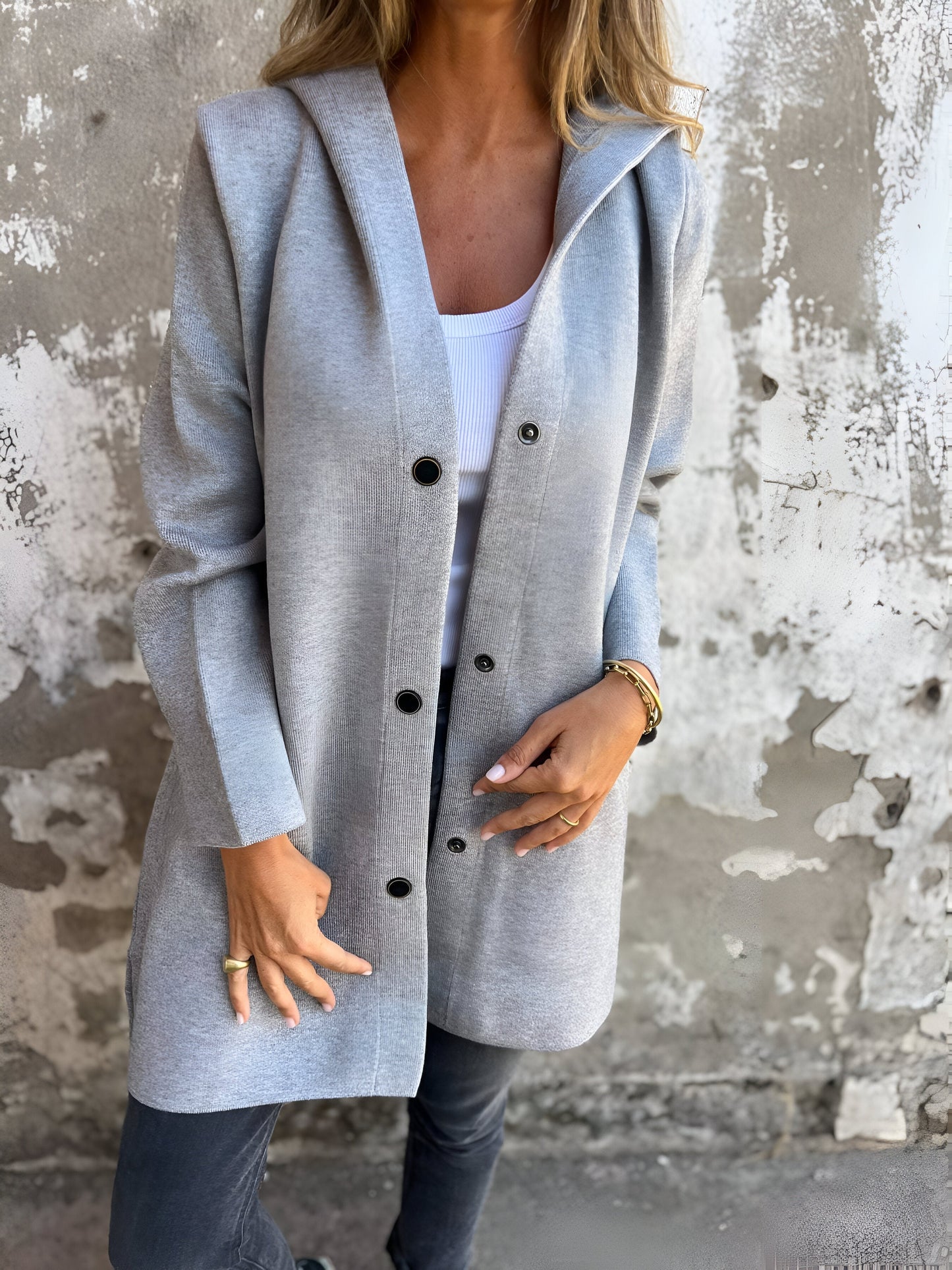 Mireille | Button-Up Coat for Women - Motheero