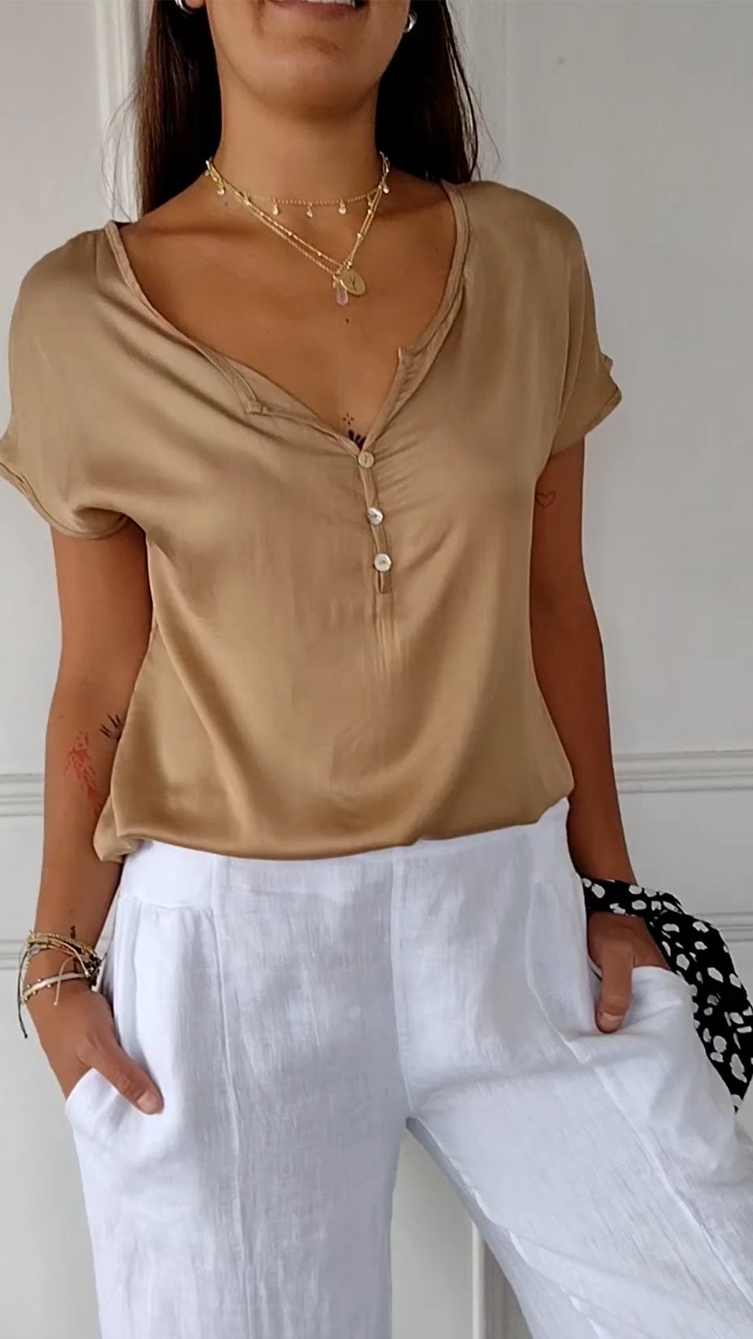 Mara | Elegant Everyday Short‑Sleeve Shirt - Motheero