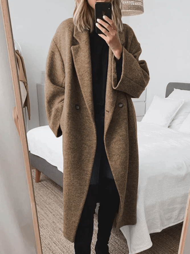 Kelly | Elegant Long Women Winter Coat with Classic Tailored Design