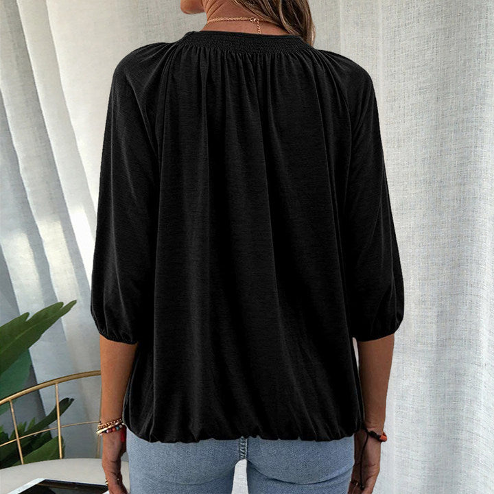 Lala | Short Sleeve Classic Blouse - Motheero