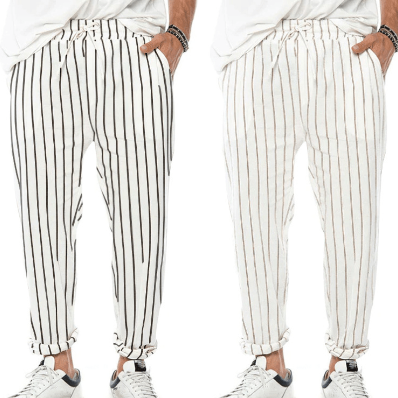 Zane | Striped Drawstring Pants