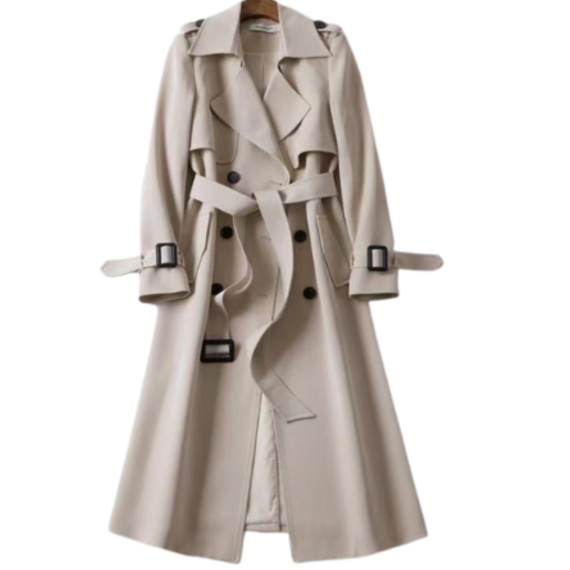 Astra | Stylish Women Trench Coat with Belted Waist and Double-Breasted Design