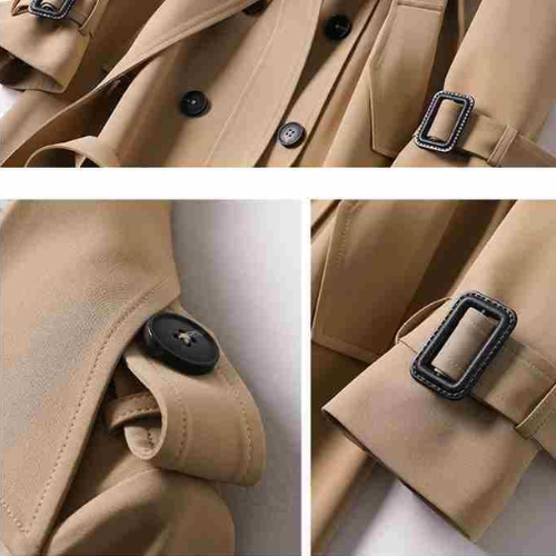 Astra | Stylish Women Trench Coat with Belted Waist and Double-Breasted Design