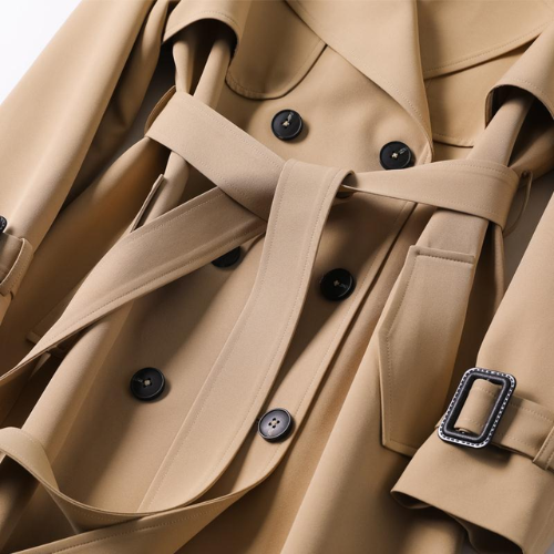 Astra | Stylish Women Trench Coat with Belted Waist and Double-Breasted Design