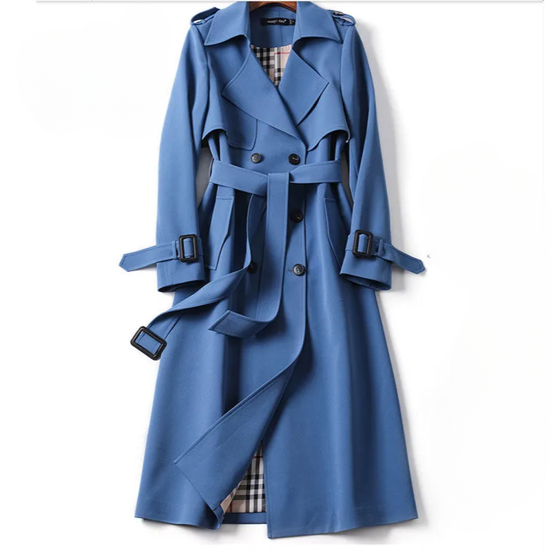 Astra | Stylish Women Trench Coat with Belted Waist and Double-Breasted Design