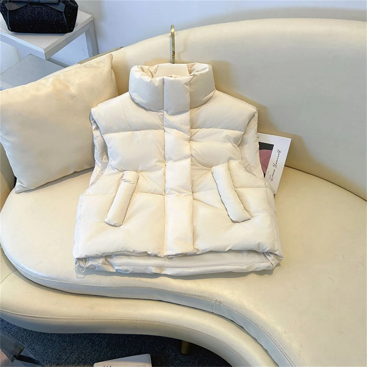 Anya | Modern Cropped Windproof Jacket Vest for Everyday Versatility