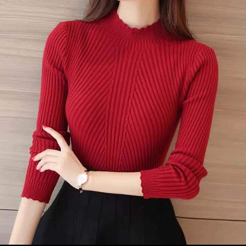 Noelle | Women Ribbed Detail Sweater