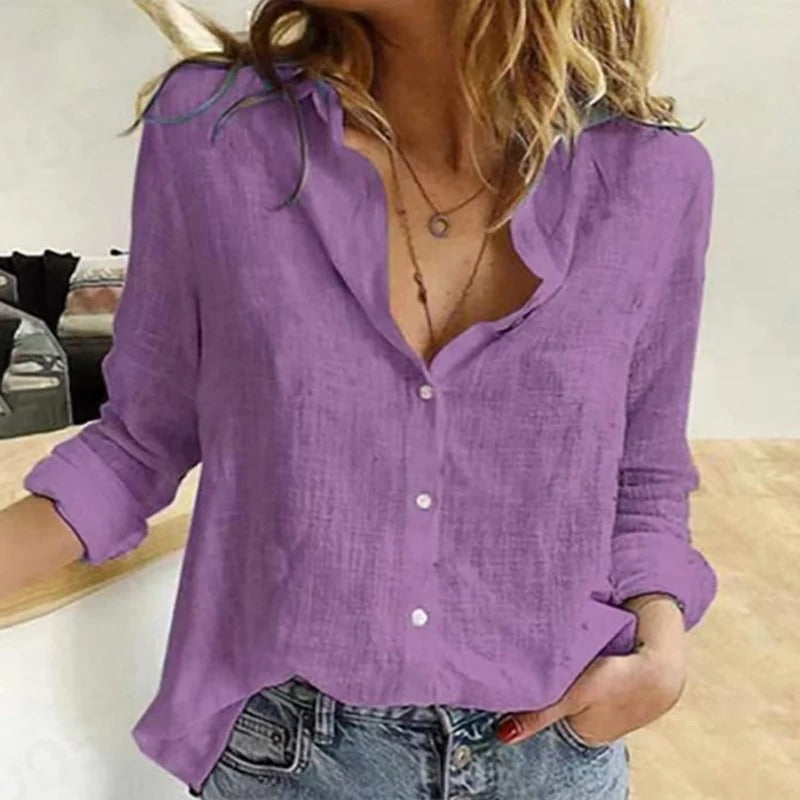 Julia | Button-Up Blouse - Motheero