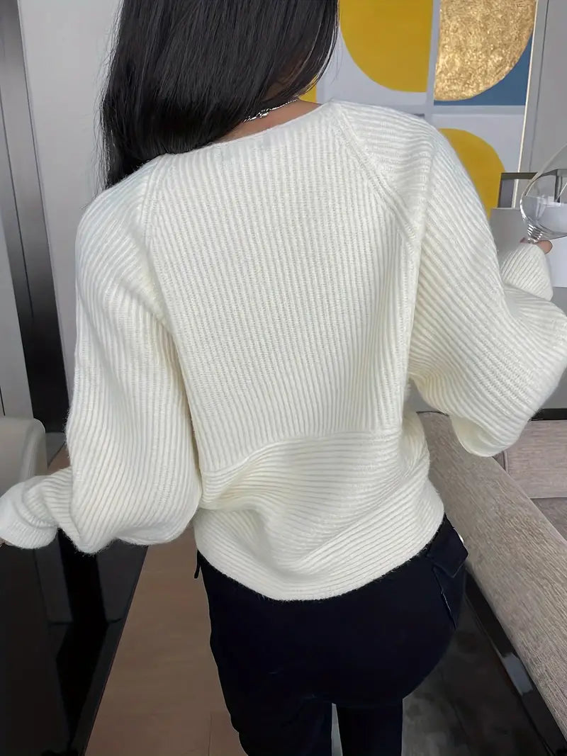 Elise | Women Crossover Knit Sweater