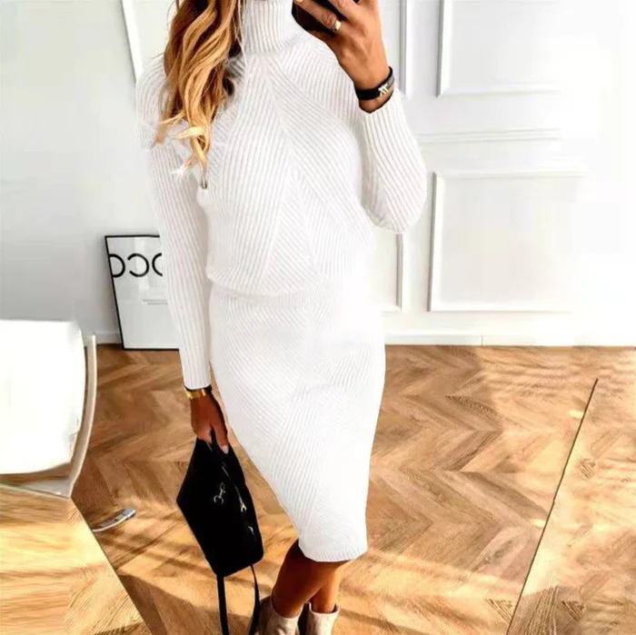 Kristel | Elegant Two-Piece Set with Sweater and Skirt