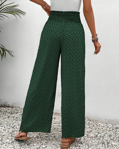 Liora | Geometric Print Leisure Trousers
