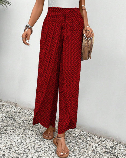 Liora | Geometric Print Leisure Trousers