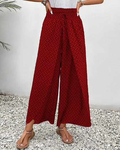 Liora | Geometric Print Leisure Trousers