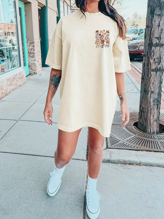 Daisy | Vintage-Inspired T-Shirt Dress - Motheero