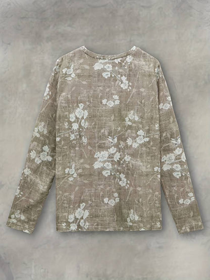 Sadie | Floral-Print Long Sleeve Blouse - Motheero