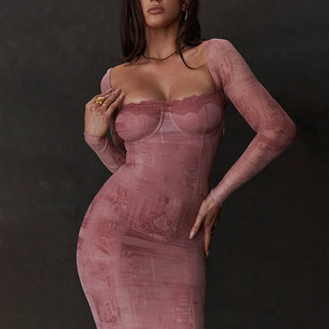 Francine | Elegant Pink Dress - Motheero