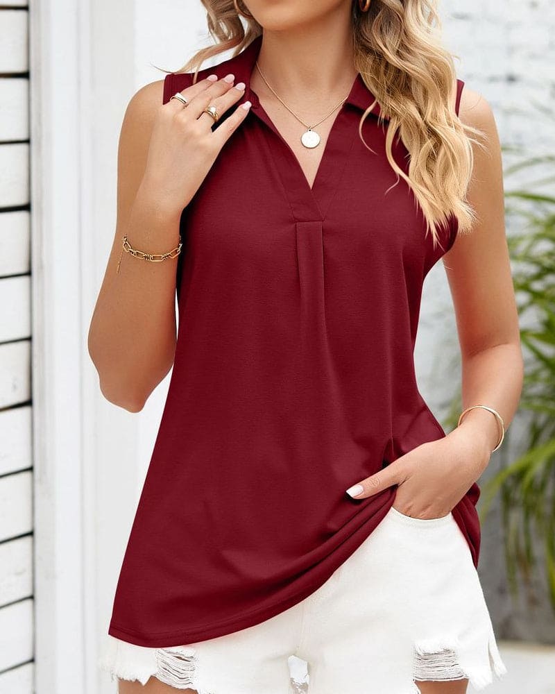 Lila | Light Sleeveless Blouse - Motheero