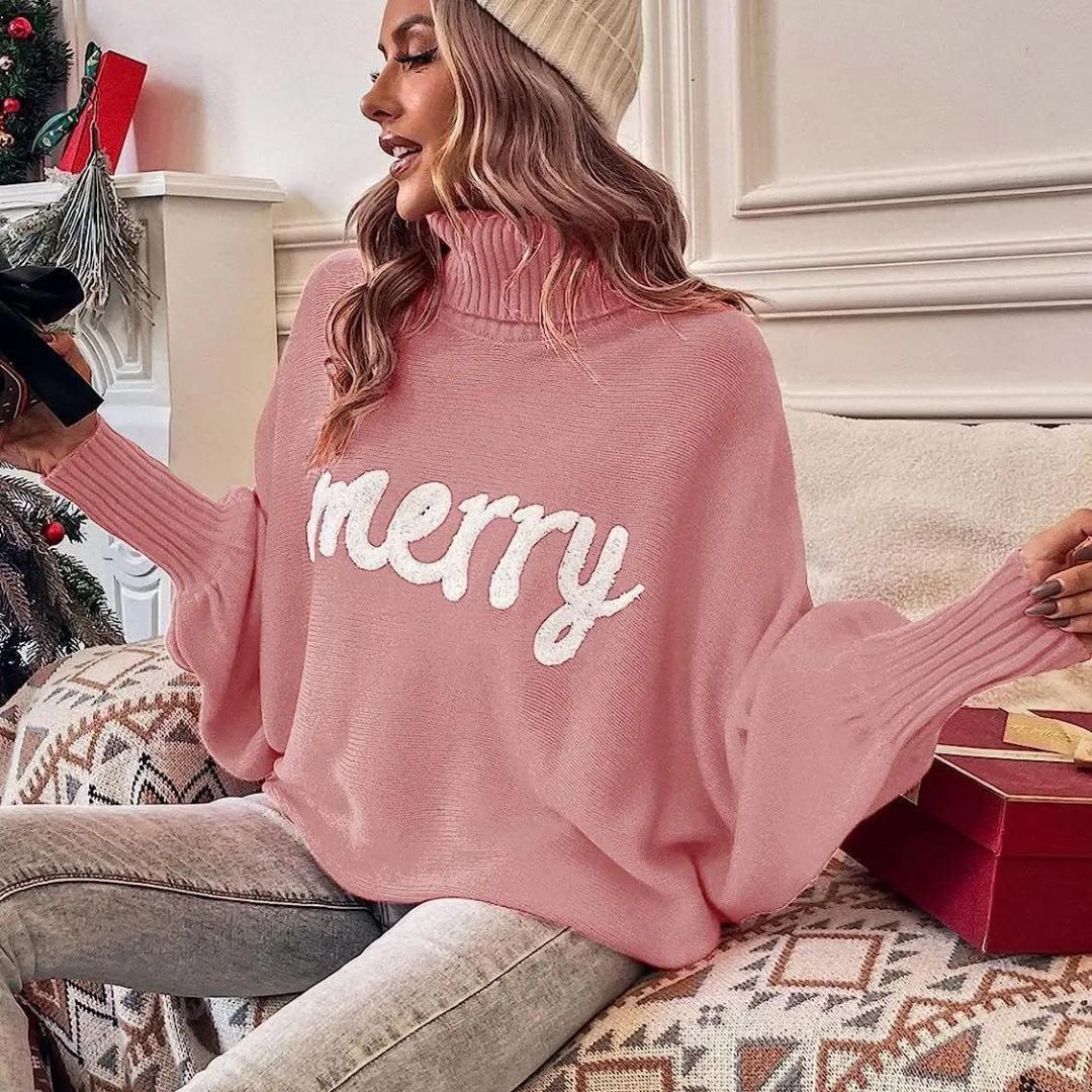 Cora | Women Festive Turtleneck Sweater