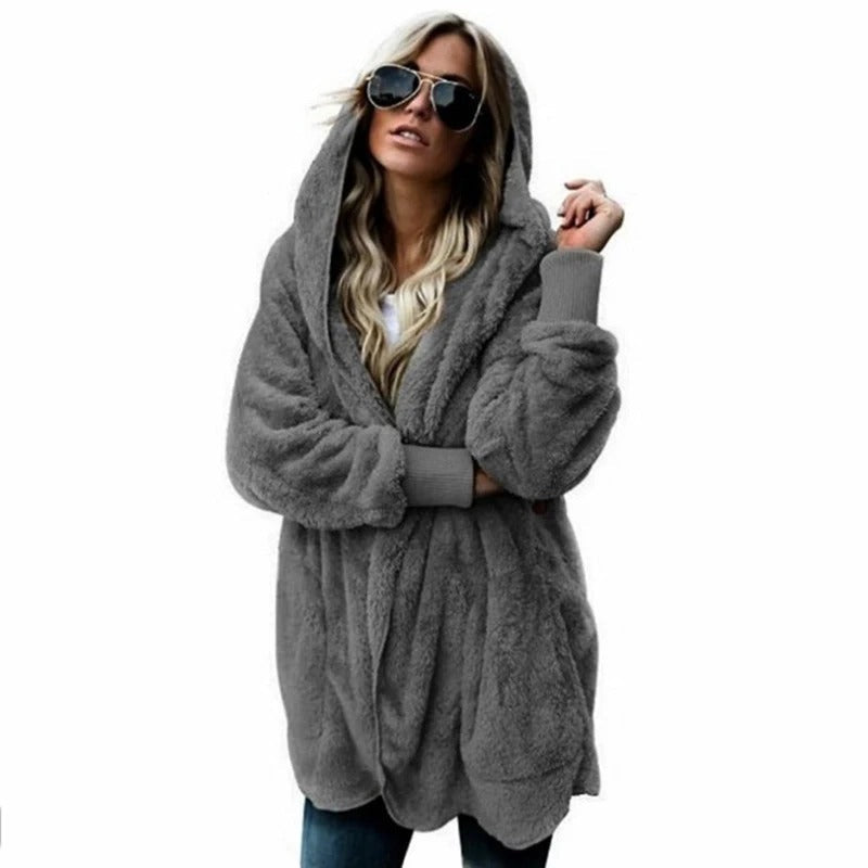 Savannah | Hooded Fleece Cardigan - Motheero