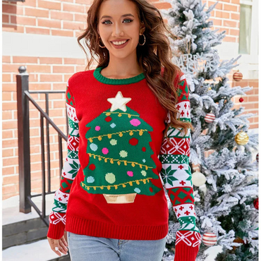 Holly | Women Christmas Crew Neck Sweater