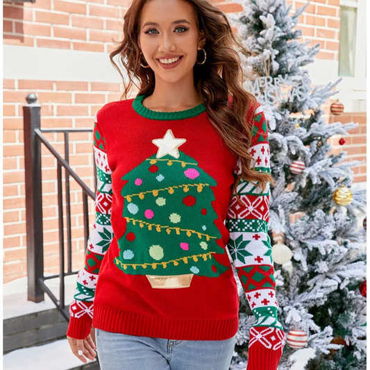 Holly | Women Christmas Crew Neck Sweater