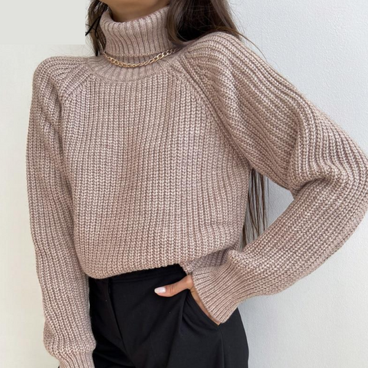 Elise | Women Turtleneck Knit Sweater