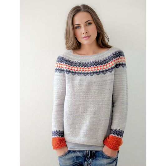 Inès | Women Nordic Knit Sweater