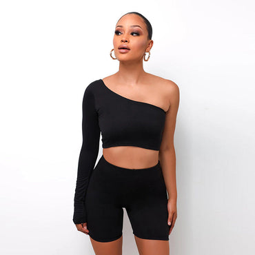 Selene | Asymmetrical Activewear Set - Motheero
