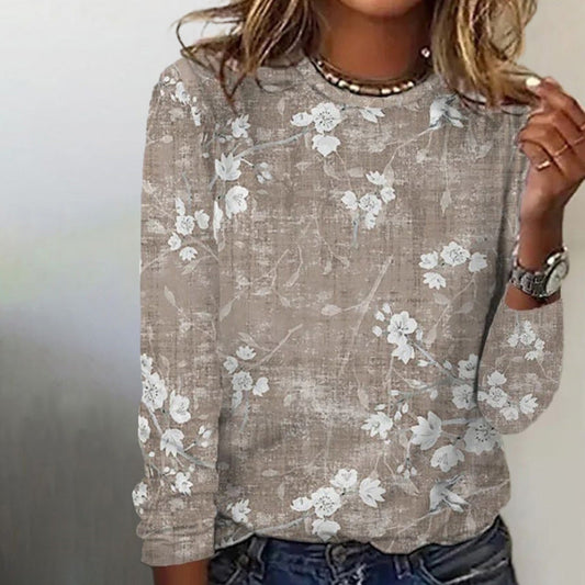 Sadie | Floral-Print Long Sleeve Blouse - Motheero