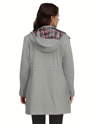Mila | Women Hooded Zip Coat with Pockets